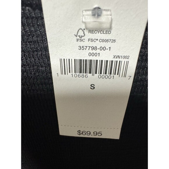 GAP Black Long Sleeve Classic Shift Dress Front Slant Pocket Zipper Small NWT - Picture 4 of 10